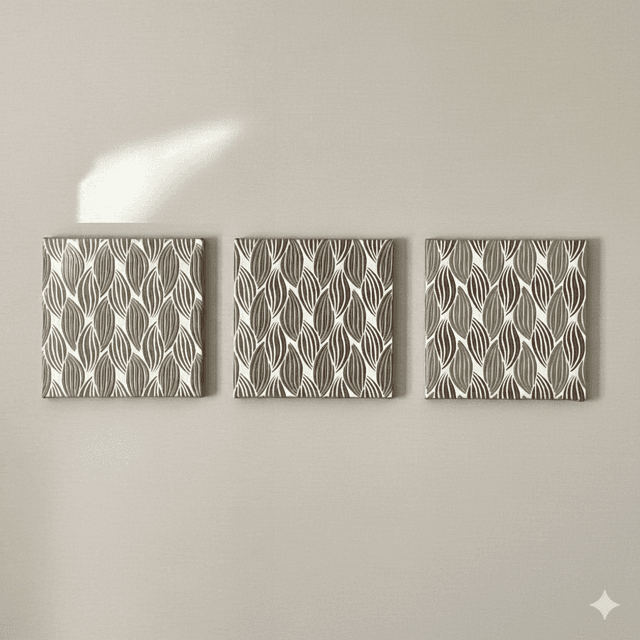 （受注制作）モロッカン柄ファブリックパネル フィーユ 23cm／3色展開／和モダン×北欧