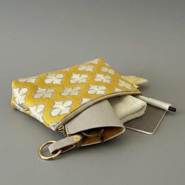 (受注制作)モロッカン生地のタッセル付きポーチ レイヨン ♦ギフトにおすすめ♦ | 4枚目