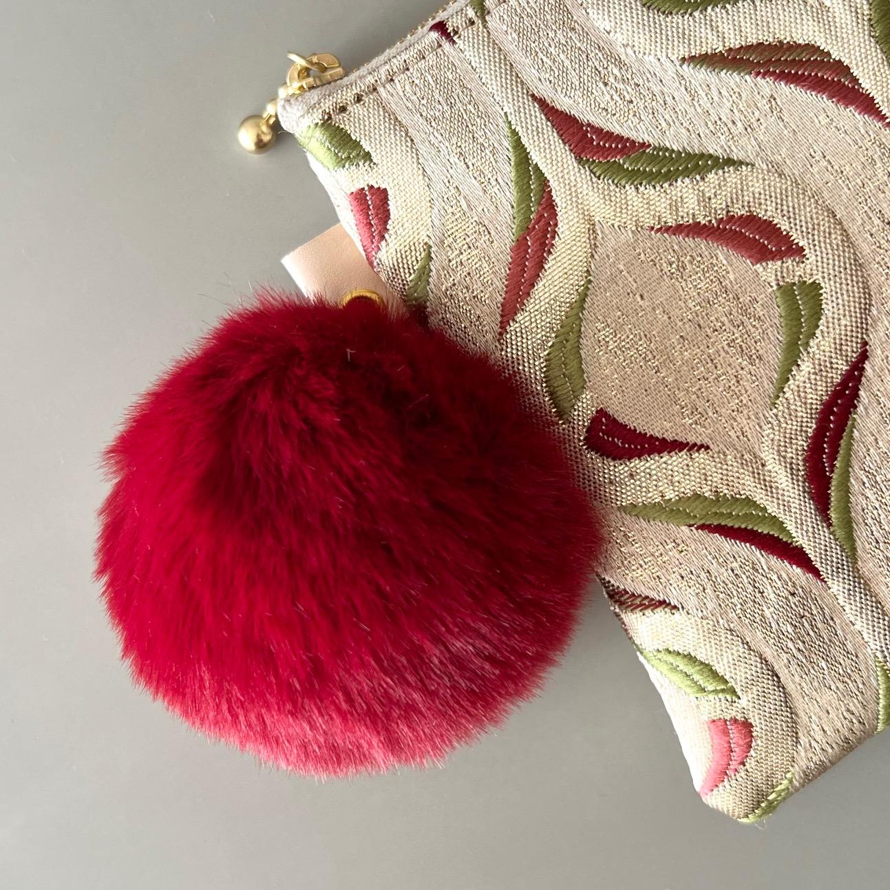 (冬限定・受注制作)モロッカン生地のポンポン付きポーチ リエール ♦ギフトにおすすめ♦ | 2枚目